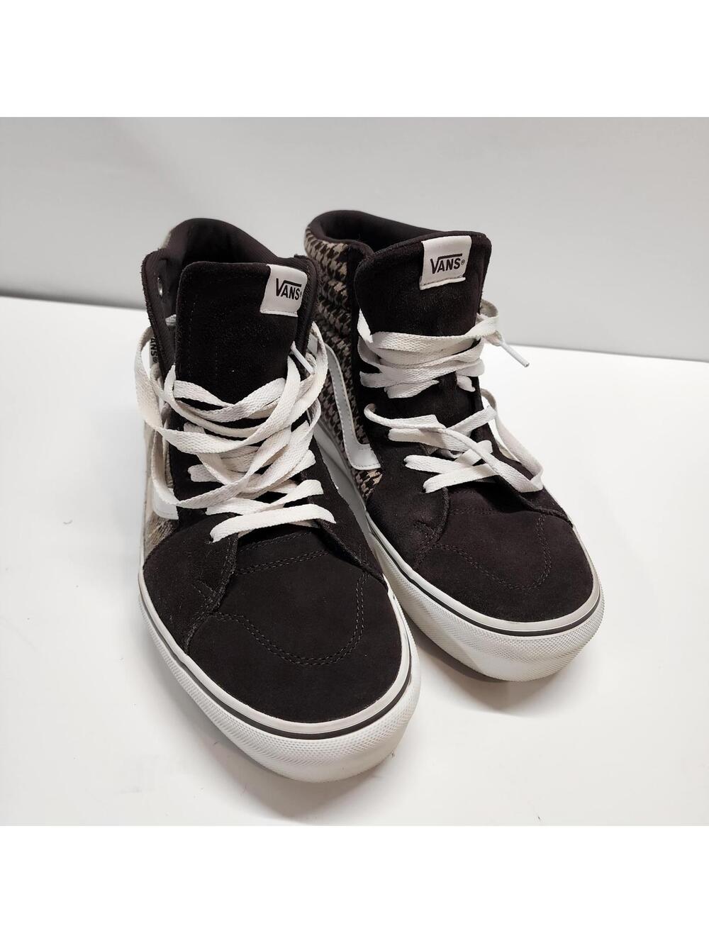 LKNW Vans Filmore Hi Platform Sneakers Womens Size 10 Plaid Mix Brown White - Picture 2 of 8